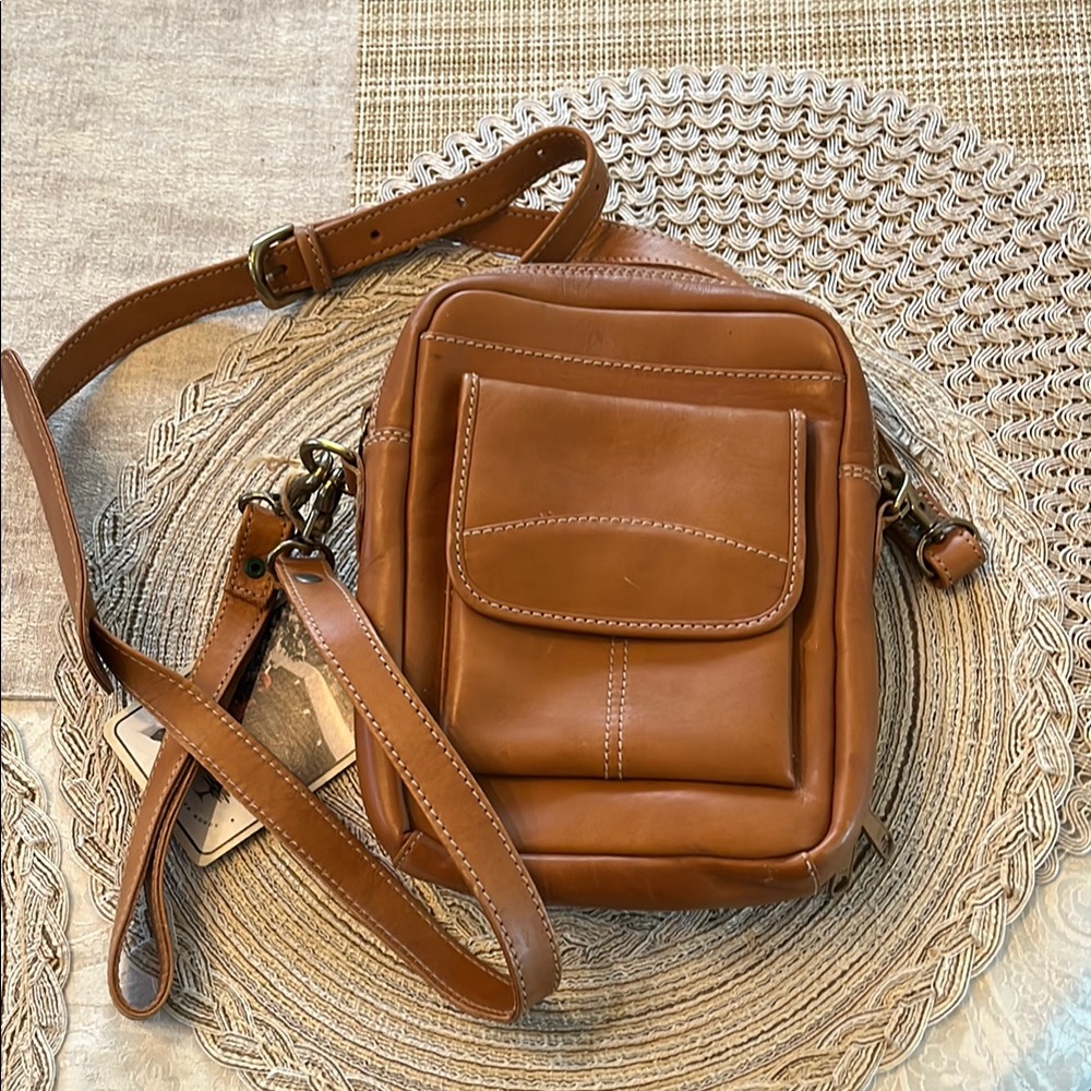 Brown Leather Crossbody Bag